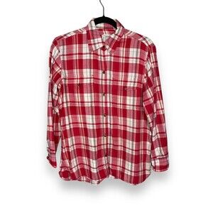 Current Elliot the perfect shirt in omaha plaid red & white Size 2